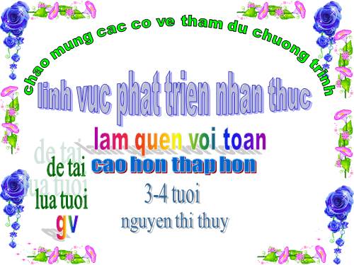 so sanh cao hon thap hon