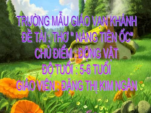 THƠ NÀNG TIÊN ỐC