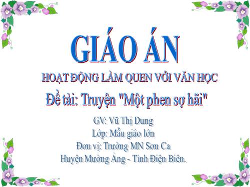 Truyện Một phen sợ hãi