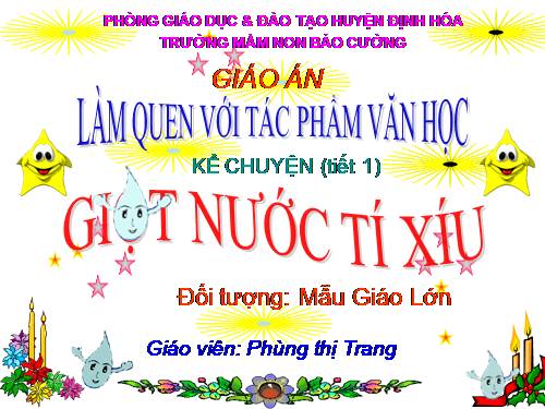 chuyện Giọt nước tý xíu