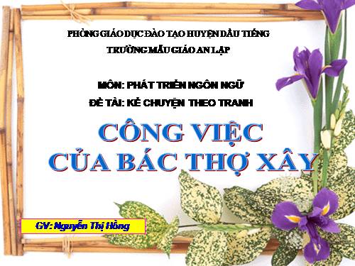 PTNN - Ngành nghề - Công việc của bác thợ xây