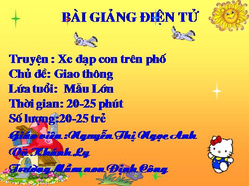 bai giang truyen xe dap con tren pho