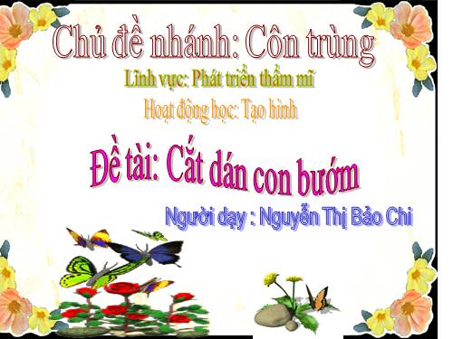 Cắt dán con bướm