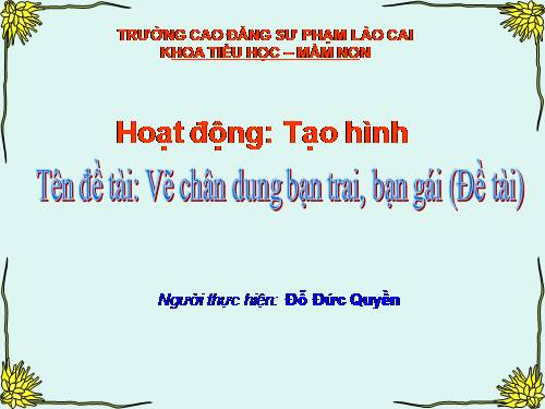 Bai giang dien tu tao hinh 5-6 tuoi ve chan dung ban trai ban gai