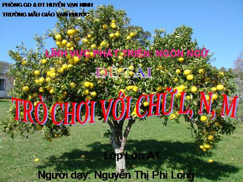 TRÒ CHƠI VỚI CHỮ L,M, N