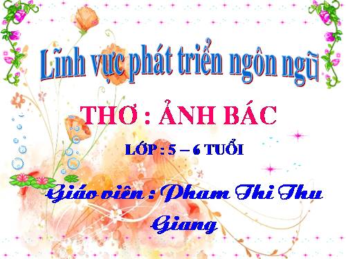 THƠ ẢNH BÁC