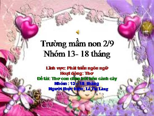 giáo án nhà trẻ