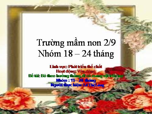 giáo án nhà trẻ