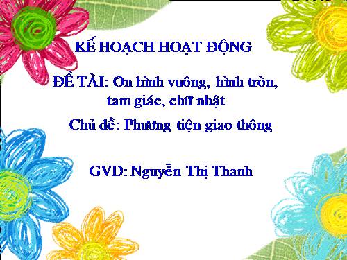 HOẠT ĐỘNG LÀM QUEN VỚI TOÁN