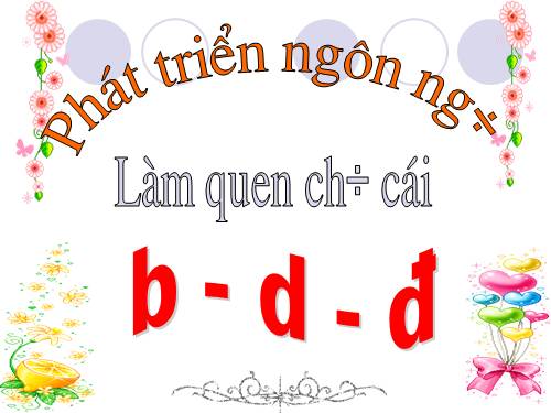 chữ cái b, d, đ