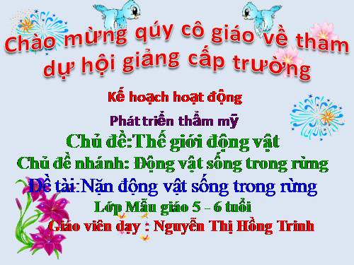 nặn một số động vật sống trong rừng