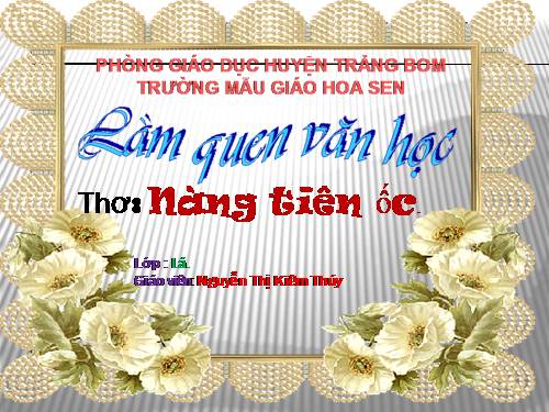 tho Nang tien oc 5 tuoi