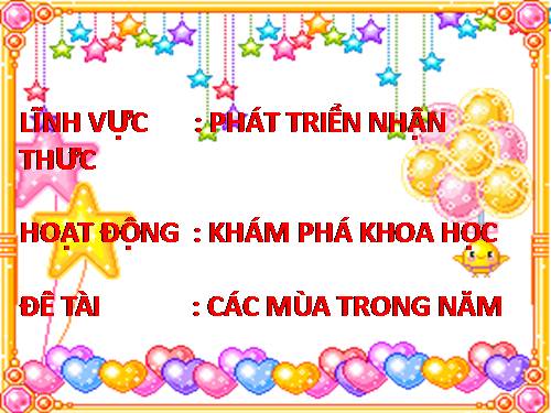 CAC MUA TRONG NAM