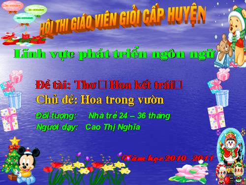 bai thơ hoa nở nhà trẻ