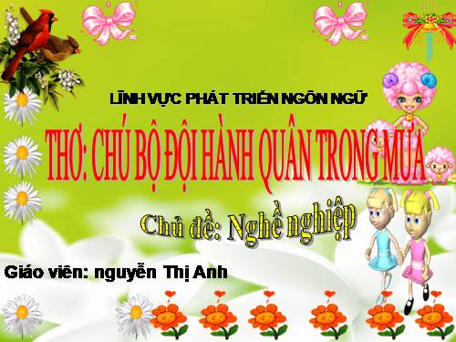 thơ : chú bộ đội hành quân trong mưa