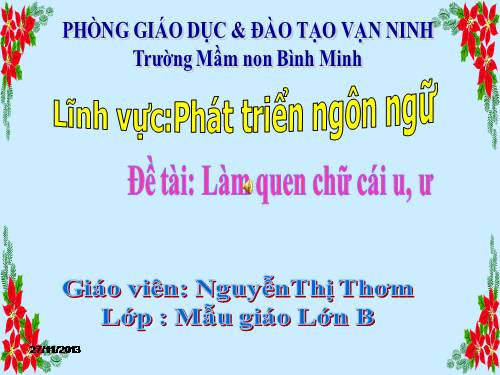 làm quen chữ u ,ư