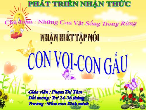 bài giảng điện tử NBTN CON VOI- CON GẤU