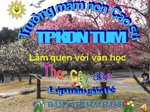 giáo án văn học thơ cây đào