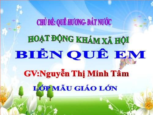 Khám phá xã hội" Biển quê em"