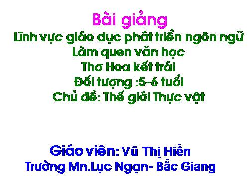 LQVHThơ Hoa kết trái