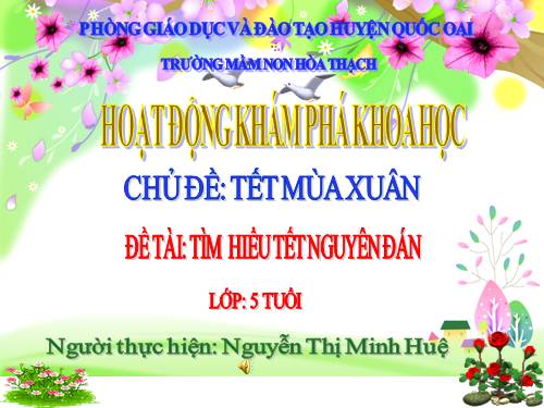 hoạt động khám phá khoa học - tết và mùa xuân