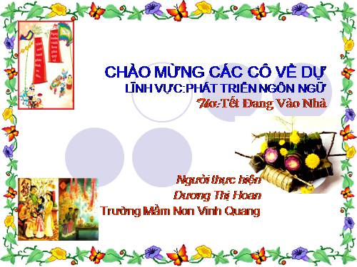 Bài thơ tết đang vào nhà