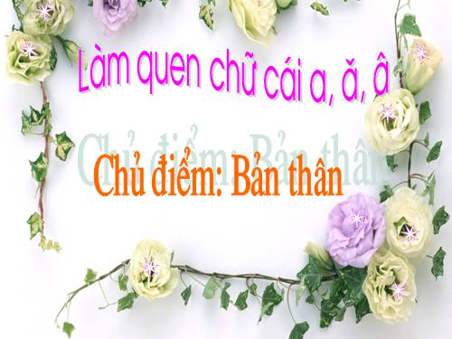 Lam quen chu a, a, a. Chu de ban than