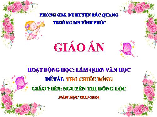 giao an tho­­ chiếc bóng 5-6 tuổi