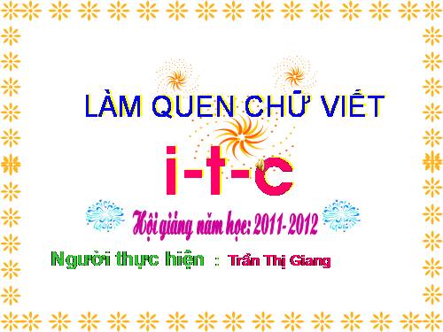 Lam quen chu i, t, c. Chu de ĐV song trong rung