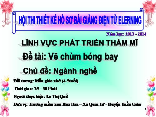 Tạo hình: Vẽ chùm bóng bay