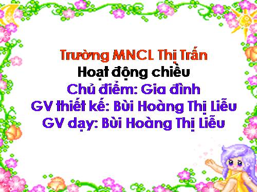 giáo an dạy hoạt động chiều