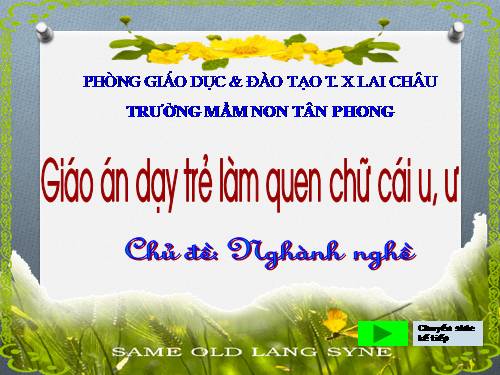 giáo an làm quen với chữ cái u, ư