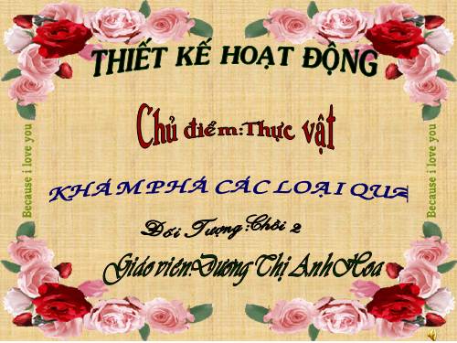 giáo an thực vật