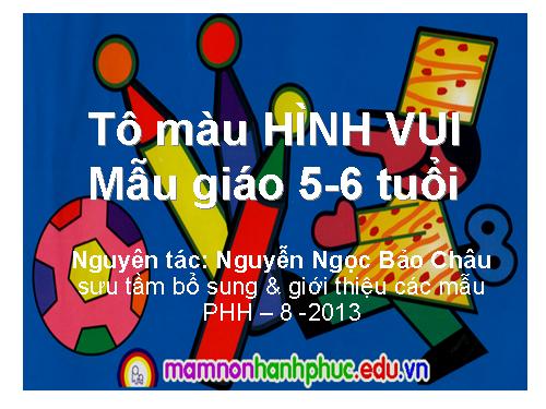 Tập tô màu hình vui (Bài 9)