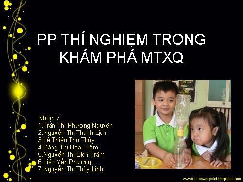 Thí nghiệm trong khám phá môi trường xung quanh