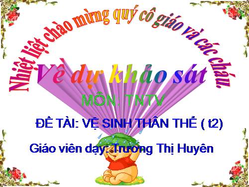 vệ sinh thân thể