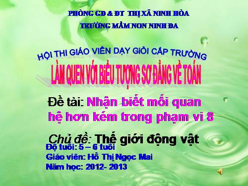 Nhận biết mối quan hệ hơn kém trong phạm vi 8