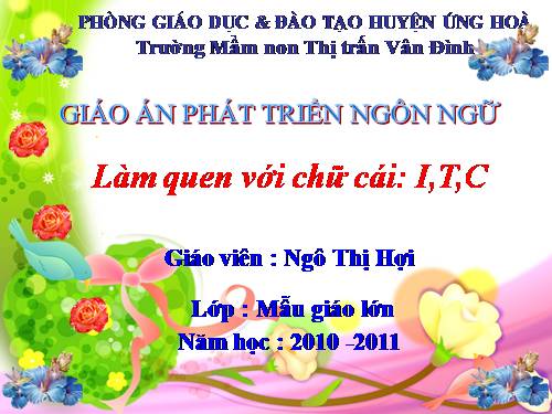 làm quen chữ cái itc