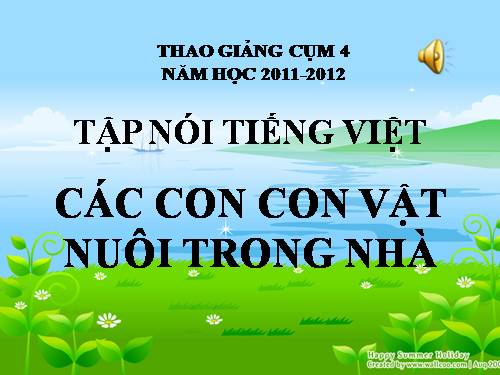 CÁC CON VẬT NUÔI TRONG GIA ĐÌNH