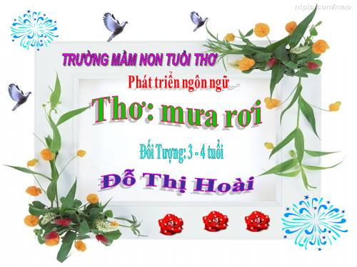 thơ :Mưa