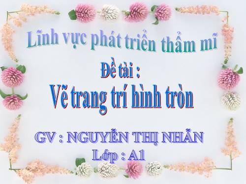 Vẽ Trang trí hình tròn