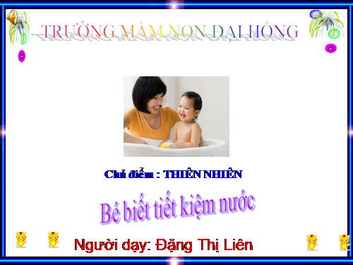 KPKH  TIẾT KIỆM NƯỚC