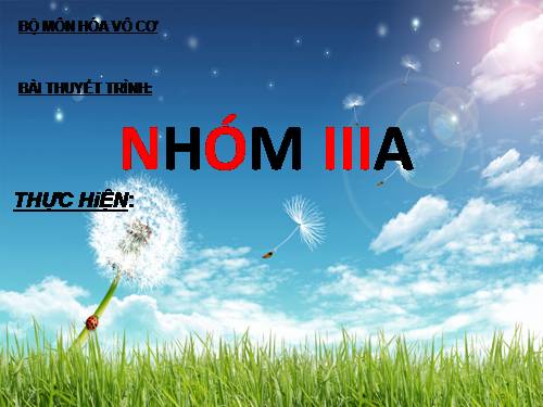 nhóm III A-hệ thống tuần hoàn hóa học