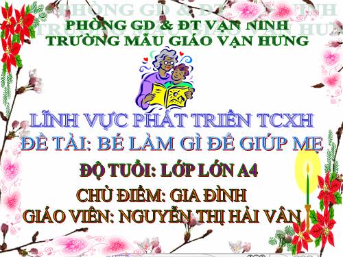 ế làm gì để giúp mẹ?