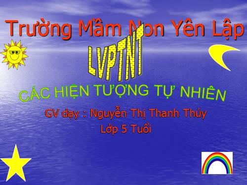 mot so hien tuong tu nhien