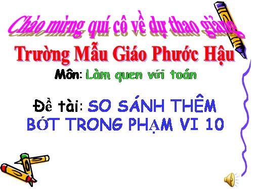 BÀY ĐẾM TRONG PHẠM VI 10