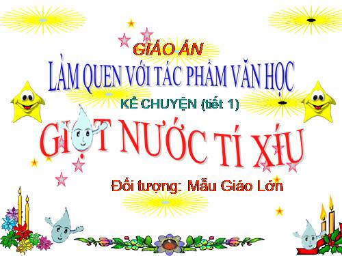 giọt nước tí xíu