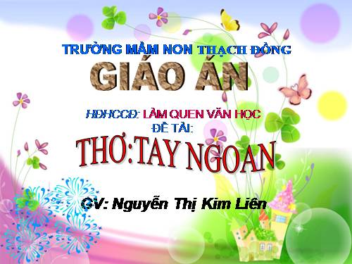 Tho: Tay thom tay ngoan