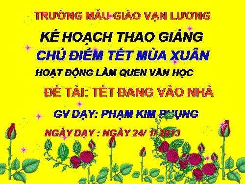 Thơ: Tết đang vào nhà.