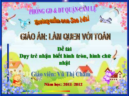 Nhận biết hình tròn, hình vuông, hình tam giác